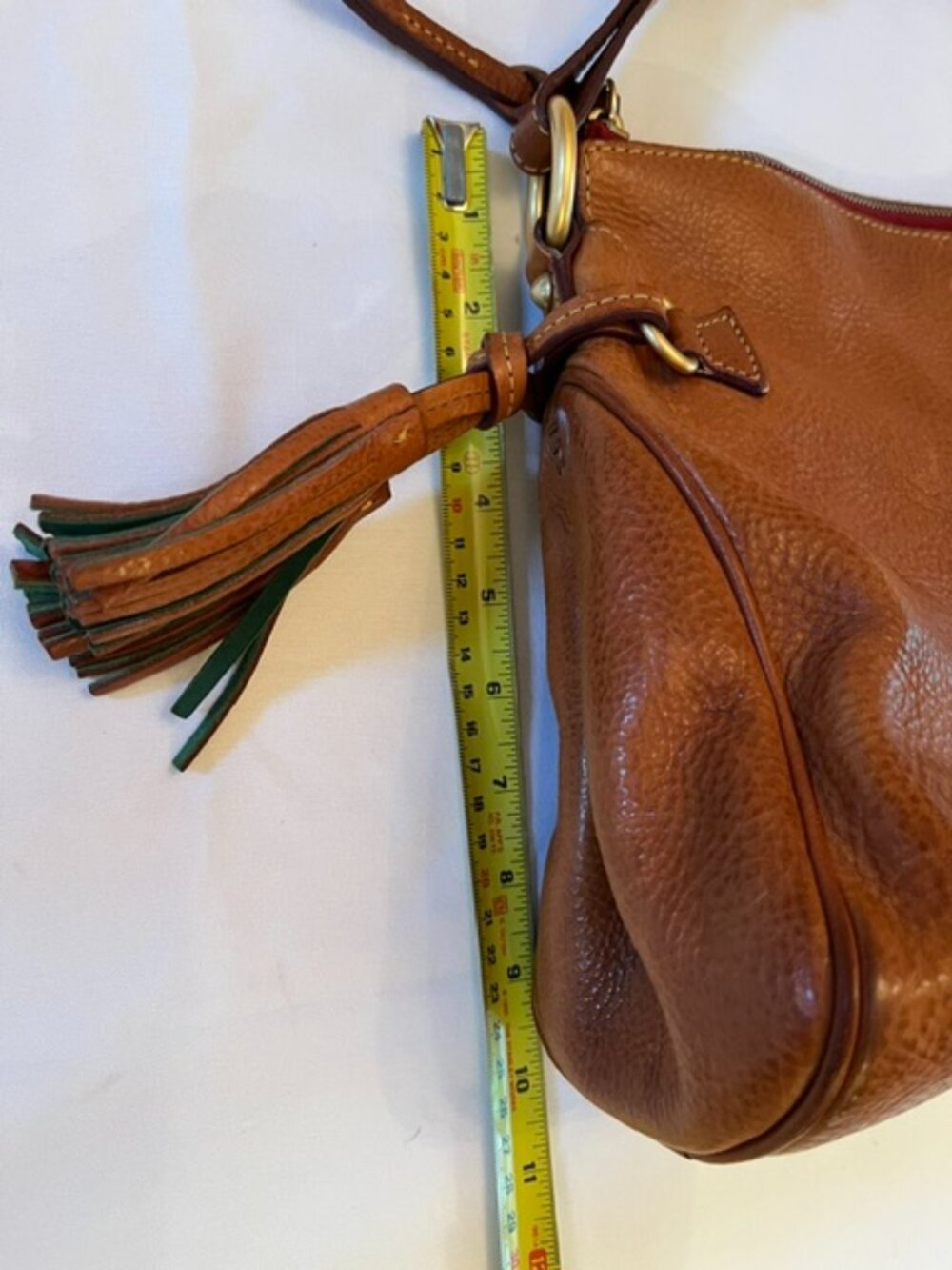 DOONEY & BOURKE | Florentine Tassel Leather Hobo Shoulder Bag - Picture 15 of 16
